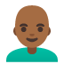 man, medium-dark skin tone, bald